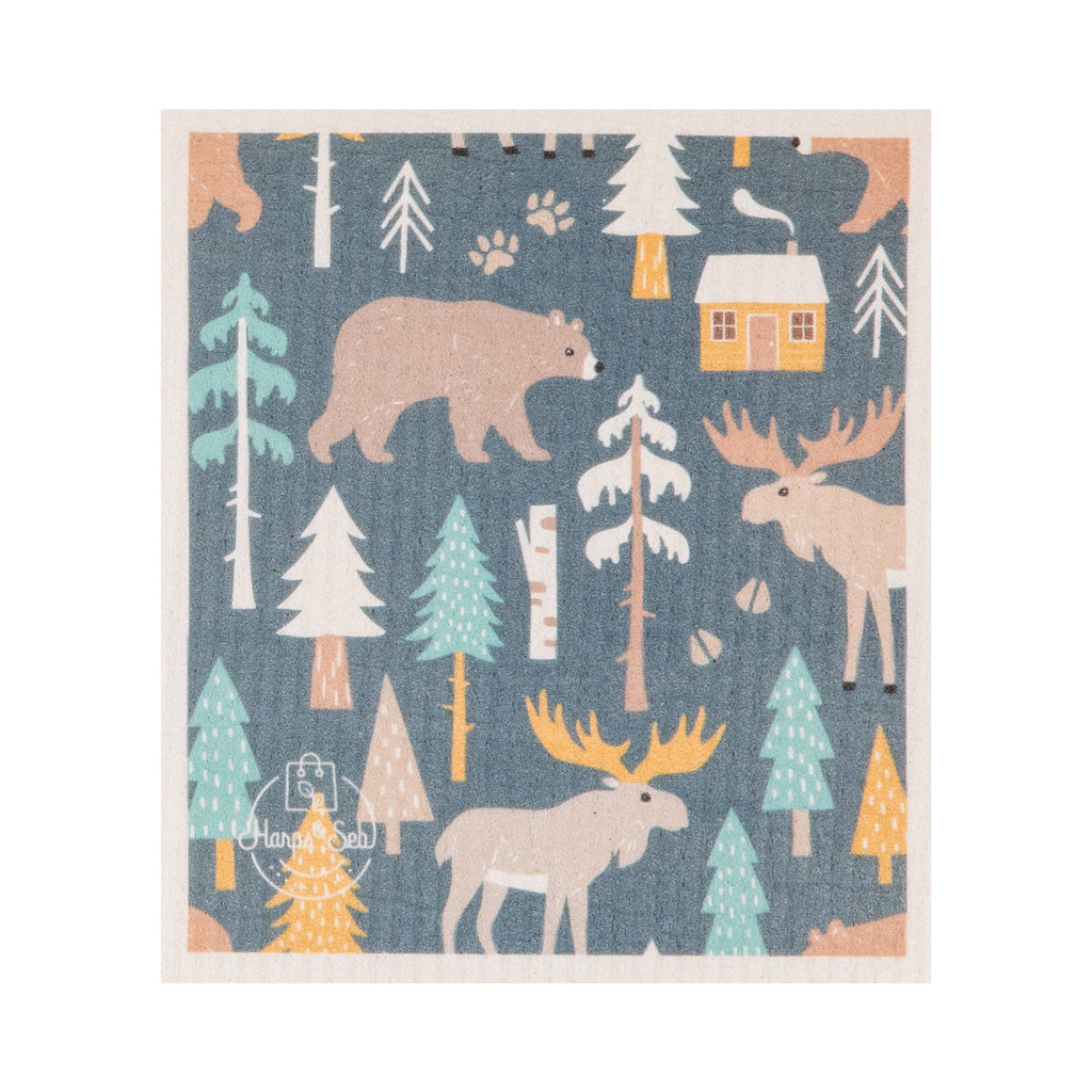 Swedish Dishcloth Set | 5-Pack Mystic Forest