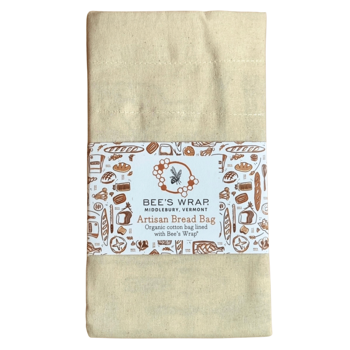 Bee's Wrap Reusable Beeswax Lined Artisan Bread Bag | Natural