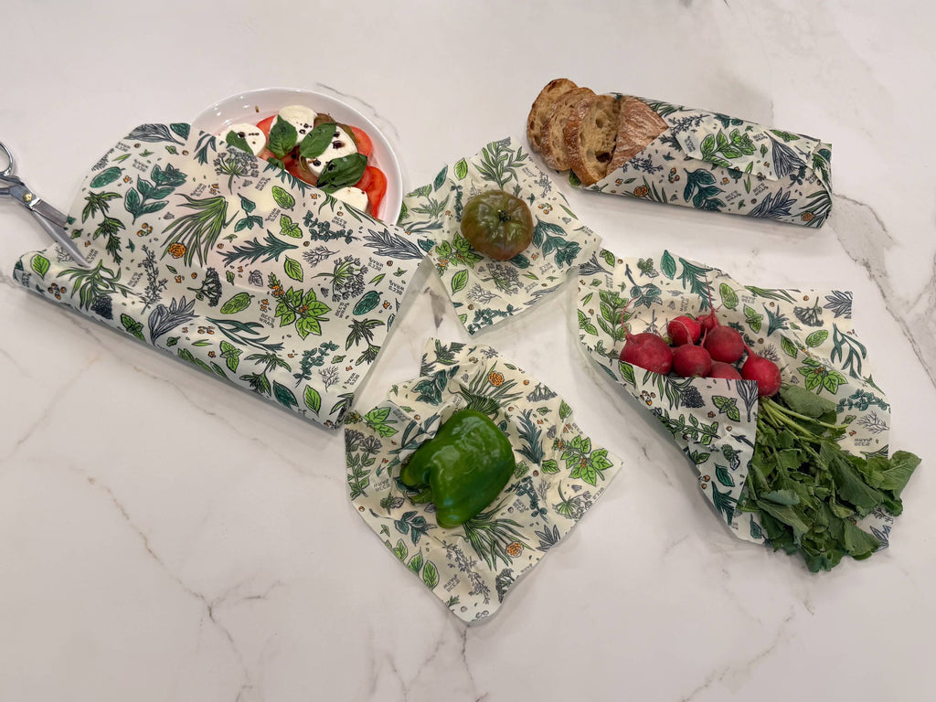 Bee's Wrap Reusable Beeswax Food Wrap Roll | Herb Garden