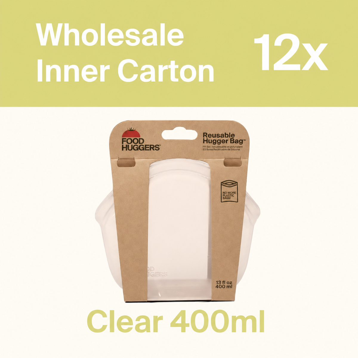 Reusable Silicone Storage Bag – Clear (400ml)