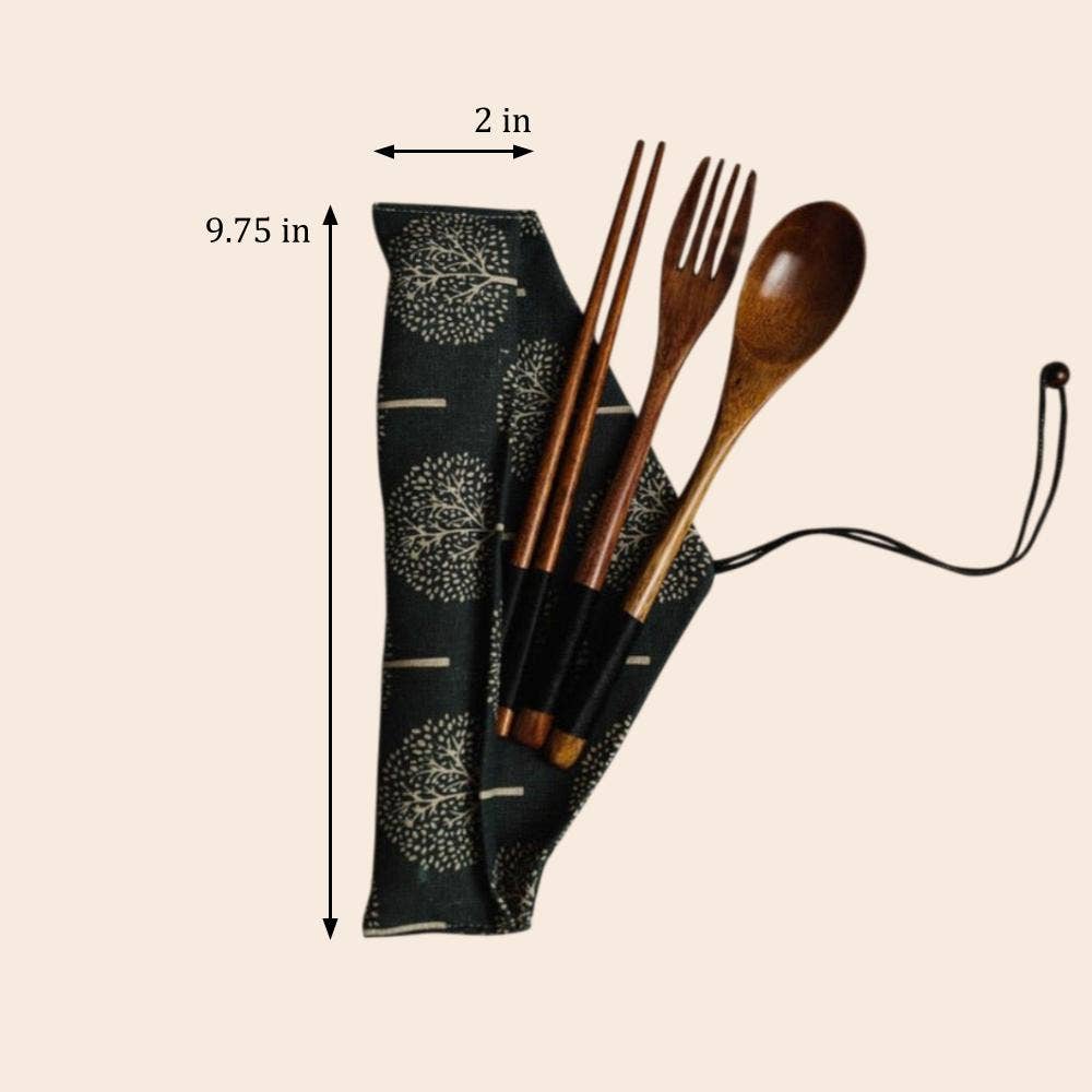 Coconut Wood Utensil Cutlery Set