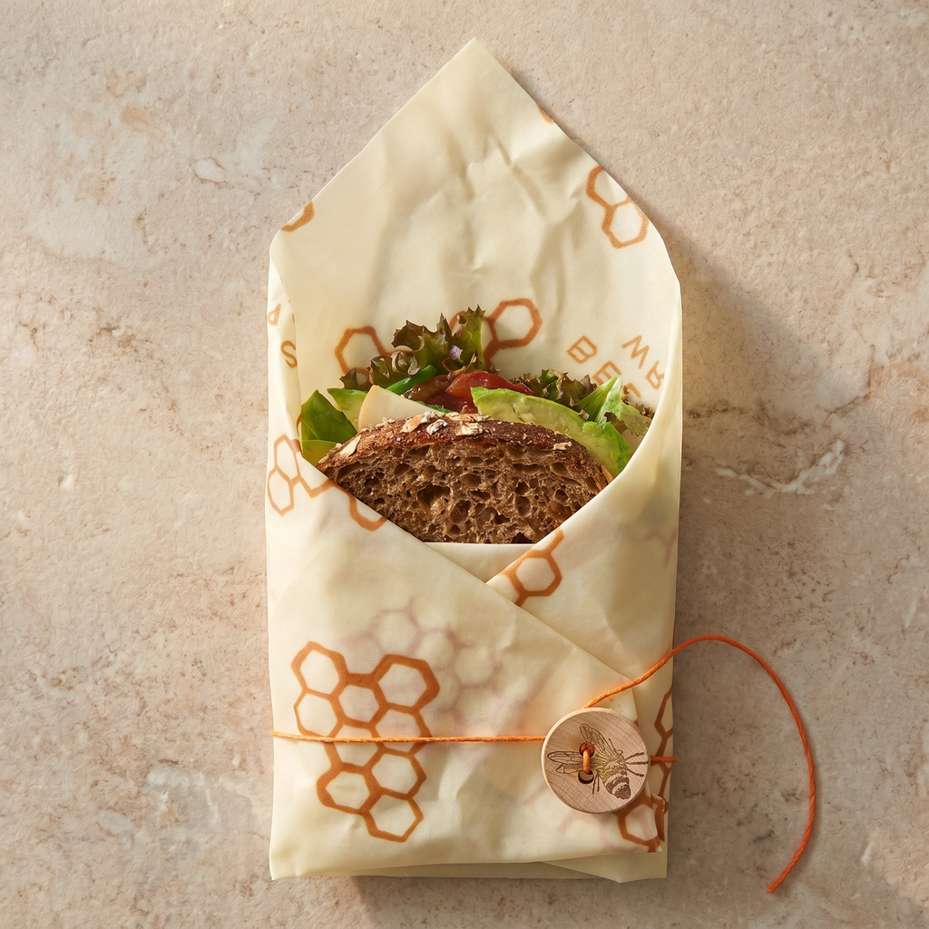 Bee's Wrap Reusable Beeswax Sandwich Wrap | Honeycomb Print