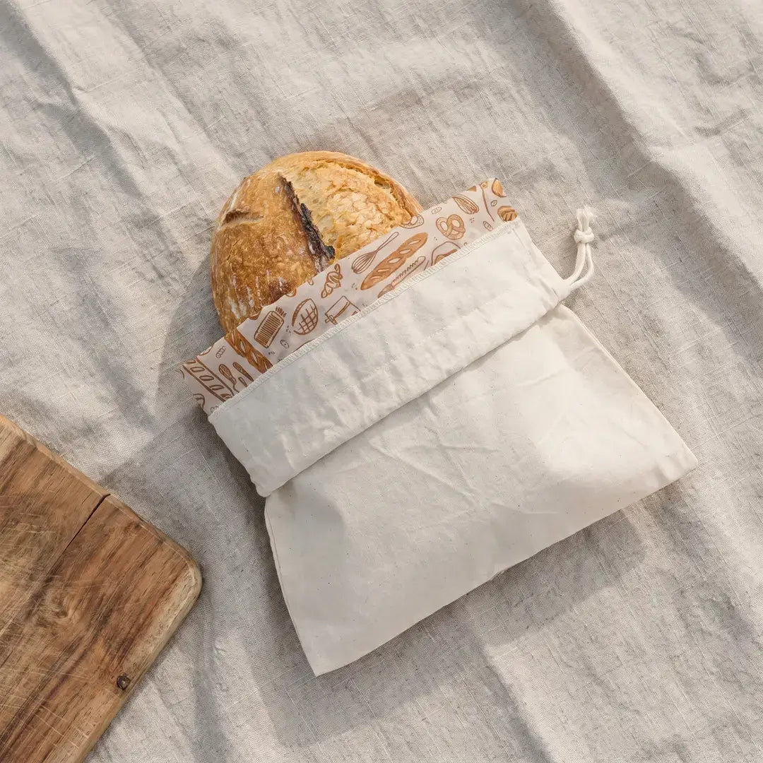 Bee's Wrap Reusable Beeswax Lined Artisan Bread Bag | Natural