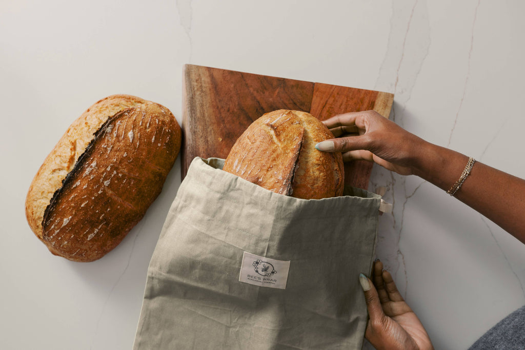 Bee's Wrap Reusable Beeswax Lined Artisan Bread Bag | Natural