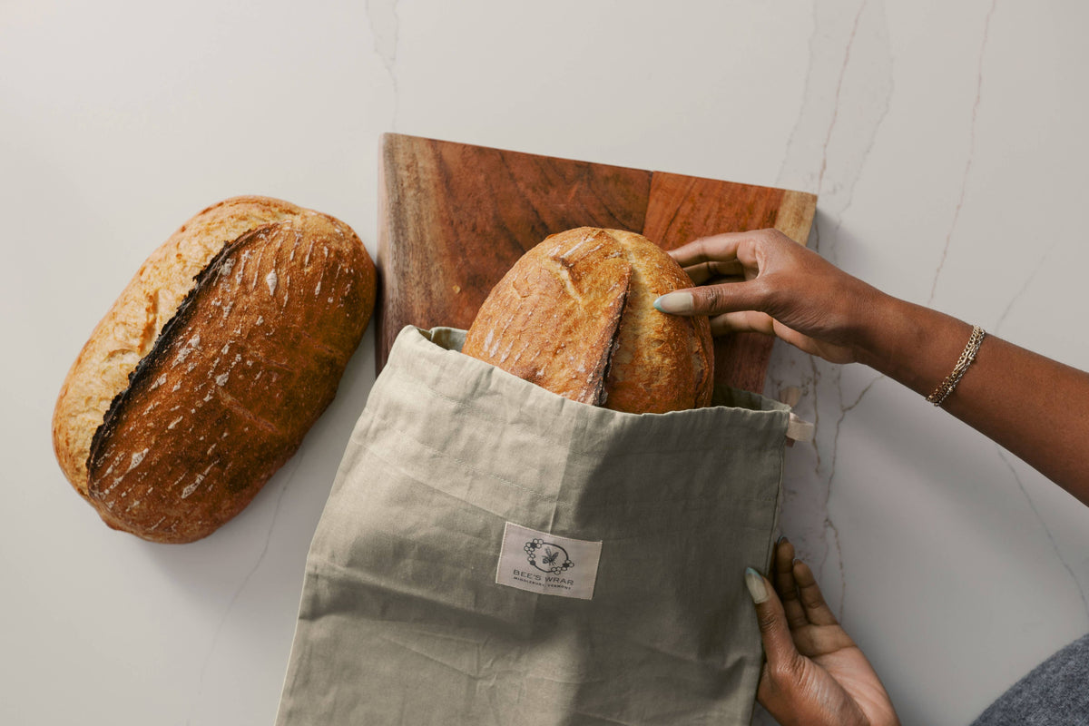 Bee's Wrap Reusable Beeswax Lined Artisan Bread Bag | Natural