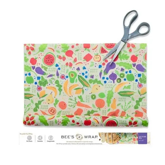 Bee's Wrap Reusable Beeswax Food Wrap Roll | Garden Party