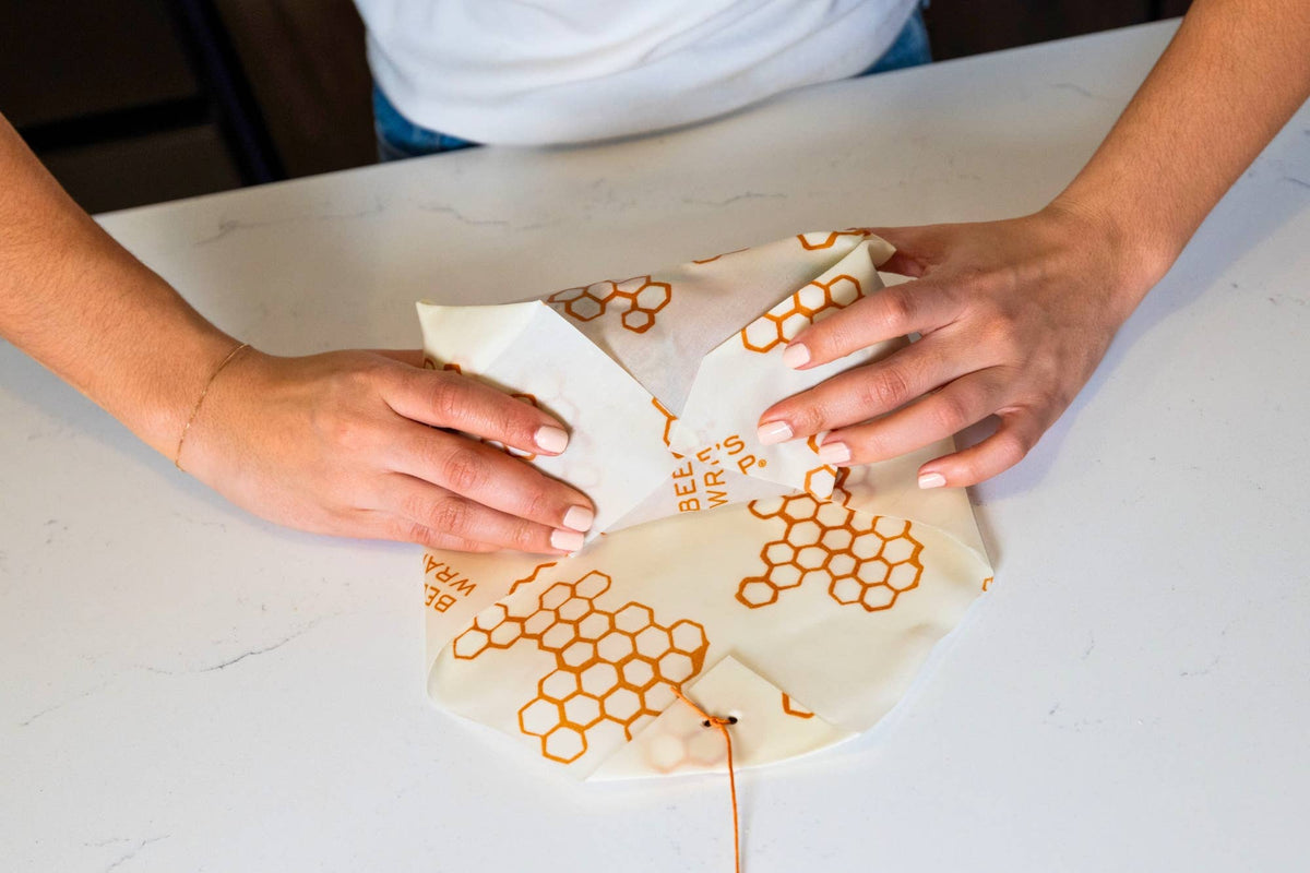 Bee's Wrap Reusable Beeswax Sandwich Wrap | Honeycomb Print