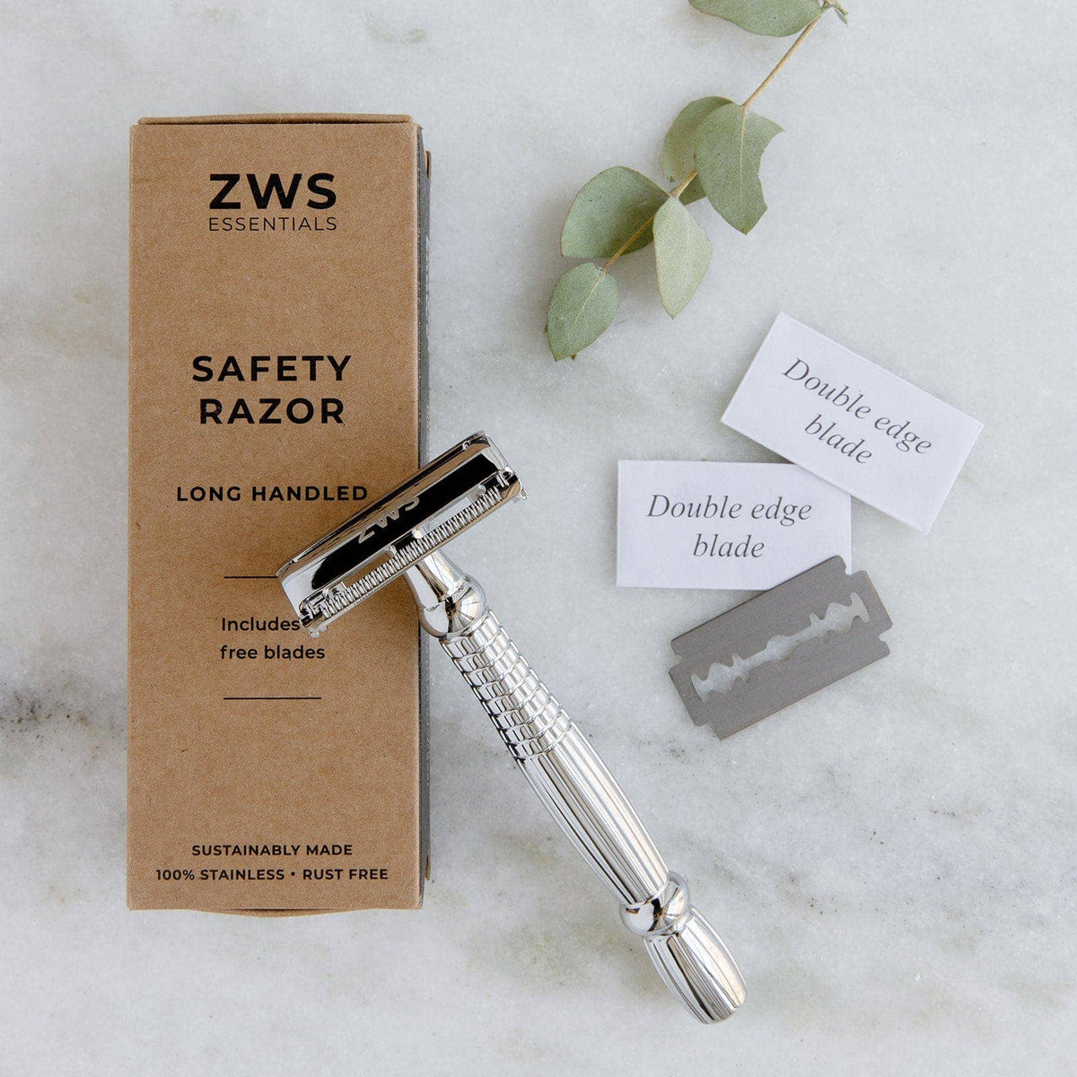 Safety Razor - Sustainable Razor - Single Blade, 10 Free Blades